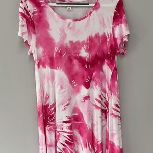 Pink Tie-Dye Dress PL